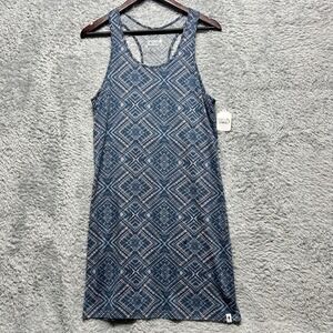 Smartwool Dress Womens Medium Dark Blue Steel Merino 150 Pattern Racerback Tank
